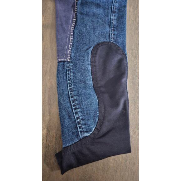 Piper by Smartpak Girls 22R Blue Denim Equestrian Riding Jeans Breeches Pants - Picture 6 of 15